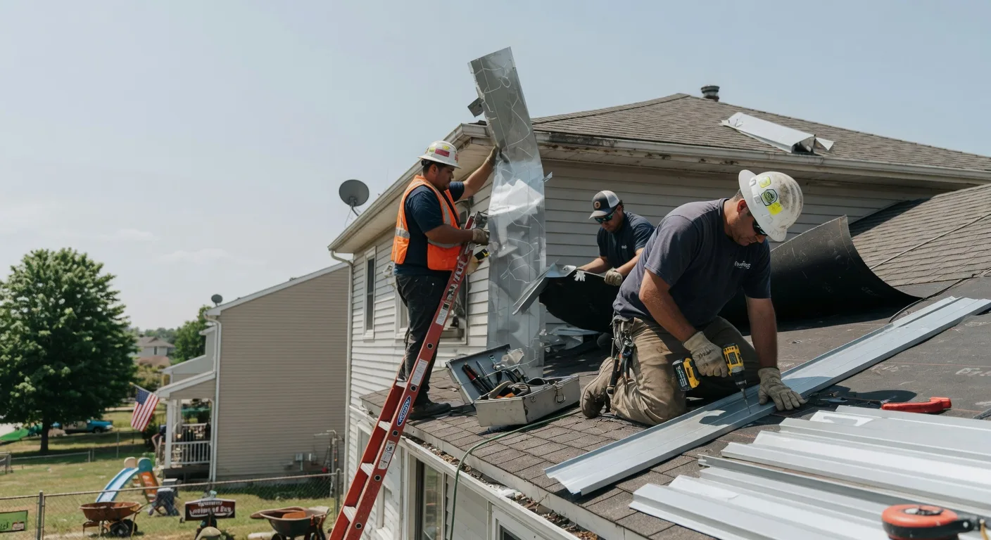 Storm Damage Metal Roof Repair in Nashville, OH